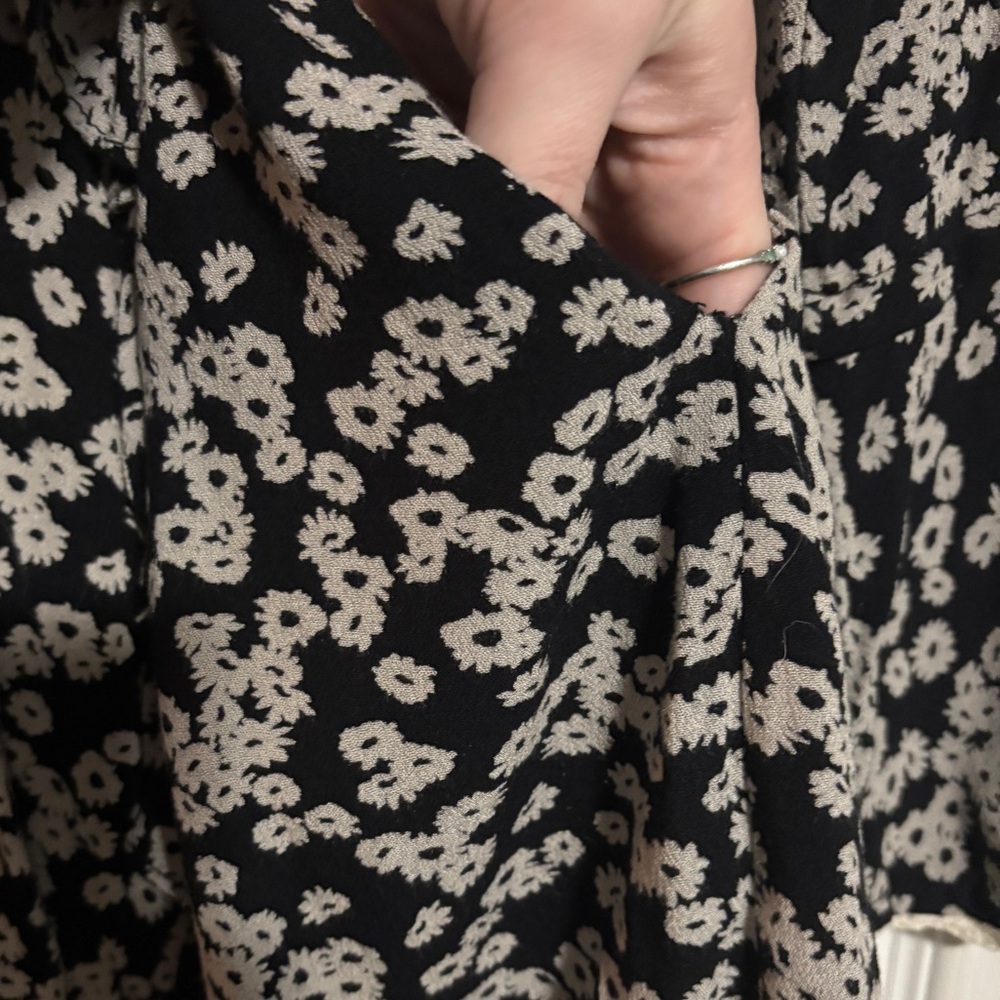 🌻 FREE PEOPLE Bloggers Fav “Like You Best” Floral Mini Long Sleeve Dress XS - Picture 15 of 16